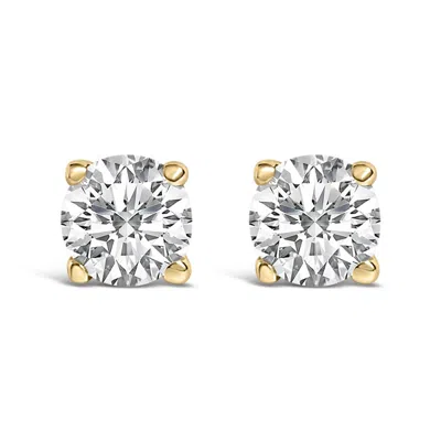 HAUS OF BRILLIANCE HAUS OF BRILLIANCE 14K YELLOW GOLD 1/2 CTTW LAB GROWN DIAMOND SOLITAIRE STUD EARRINGS
