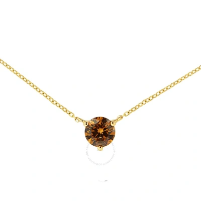 Haus Of Brilliance 14k Yellow Gold 1/2 Cttw Martini Set Lab Grown Yellow Diamond Solitaire 18" Penda
