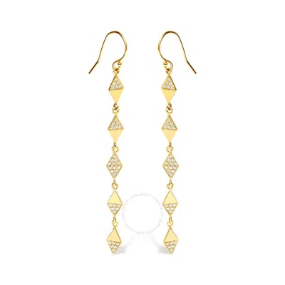 Haus Of Brilliance 14k Yellow Gold 1/3 Cttw Diamond Studded Kite Drop And Dangle Earrings (h-i Color