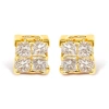 Haus Of Brilliance 10kt Gold Princess Diamond Stud Earring In Gold