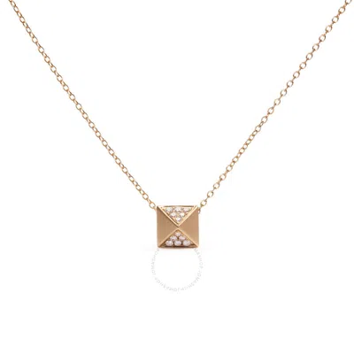 Haus Of Brilliance 14k Yellow Gold 1/4 Cttw Diamond Matte Finished Pyramid Pendant Necklace - 18 Inc