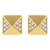 Haus Of Brilliance 14k Yellow Gold 1/4 Cttw Diamond Pyramid Stud Earring In Yellow