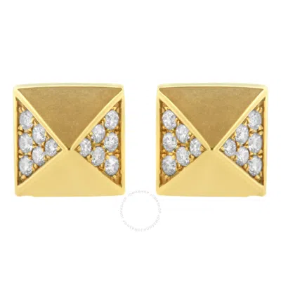Haus Of Brilliance 14k Yellow Gold 1/4 Cttw Diamond Pyramid Stud Earring (g-h Color