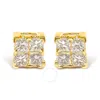 Haus Of Brilliance 14k Yellow Gold 1/4 Cttw Invisible Set Princess-cut Diamond Square Stud Earring In Yellow