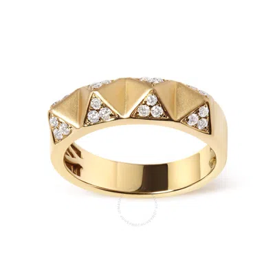 Haus Of Brilliance 14k Yellow Gold 1/4 Cttw White Diamond Pyramid Band Ring (g-h Color