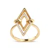 Haus Of Brilliance 14k Yellow Gold 1/5 Cttw Diamond Double Triangle Ring (g-h Color In Yellow