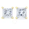 Haus Of Brilliance 14k Yellow Gold 1/5ct Tdw Princess-cut Diamond Petite Stud Earrings (i-j In Yellow