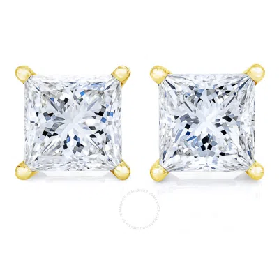 Haus Of Brilliance 14k Yellow Gold 1/5ct Tdw Princess-cut Diamond Petite Stud Earrings (i-j