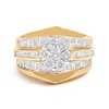 Haus Of Brilliance 14k Yellow Gold 2-1/3 Cttw Diamond Cluster Channel Set Chevron Shaped Band Engagement Ring & Wedding In Yellow