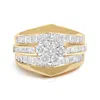 Haus Of Brilliance 14k Yellow Gold 2-1/3 Cttw Diamond Cluster Channel Set Chevron Shaped Engagement In Yellow