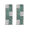 Haus Of Brilliance 14k Yellow Gold 2.00 Cttw White And Treated Blue Diamond Four-row Pav Omegaback E In Yellow