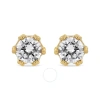 HAUS OF BRILLIANCE HAUS OF BRILLIANCE 14K YELLOW GOLD 2.0 CTTW 6 PRONG SET DIAMOND HIDDEN HALO STUD EARRING (I-J COLOR