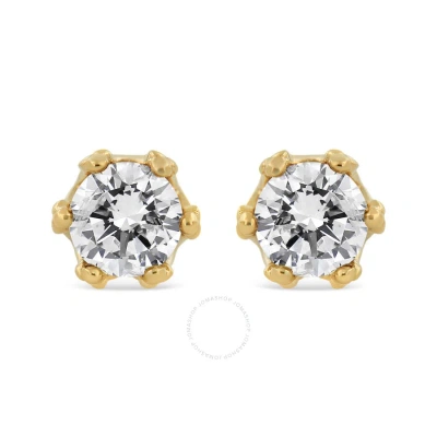 Haus Of Brilliance 14k Yellow Gold 2.0 Cttw 6 Prong Set Diamond Hidden Halo Stud Earring (i-j Color