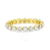 HAUS OF BRILLIANCE HAUS OF BRILLIANCE 14K YELLOW GOLD 2.0 CTTW 2 PRONG SET DIAMOND ETERNITY BAND RING (SI1-SI2 CLARITY