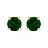 Haus Of Brilliance 14k Yellow Gold 2.0 Cttw Lab Grown Green Diamond Classic Solitaire Stud Earrings In Yellow