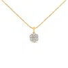 Haus Of Brilliance 14k Yellow Gold 2.00 Cttw Brilliant Round-cut Diamond 7 Stone Flower Cluster 18" Pendant Necklace In Yellow