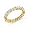 HAUS OF BRILLIANCE HAUS OF BRILLIANCE 14K YELLOW GOLD 2.00 CTTW SHARED PRONG SET PRINCESS CUT DIAMOND ETERNITY BAND RIN