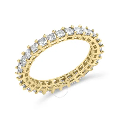 Haus Of Brilliance 14k Yellow Gold 2.00 Cttw Shared Prong Set Princess Cut Diamond Eternity Band Rin