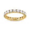 Haus Of Brilliance 14k Yellow Gold 3.00 Cttw Shared Prong Set Round Cut Diamond Eternity Band In Yellow