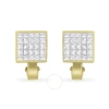 HAUS OF BRILLIANCE HAUS OF BRILLIANCE 14K YELLOW GOLD 3 1/4 CT TDW DIAMOND HUGGY EARRINGS (G-H