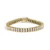 Haus Of Brilliance 14k Gold 3.0 Cttw Princess Cut Quad Invisible Set Tennis Bracelet In Gold