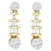 Haus Of Brilliance 14k Yellow Gold 3/4ct. Tdw Round And Baguette-cut Diamond Dangle Earrings In Yellow
