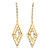 Haus Of Brilliance 14k Yellow Gold 3/8 Cttw Double Triangle Drop And Dangle Diamond Earrings (g-h In Yellow