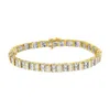 Haus Of Brilliance 10k Yellow Gold 4.0 Cttw Alternating Baguette & Round Cut Diamond Bezel- & Prong-set 7" Tennis Brace In Yellow