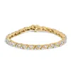 Haus Of Brilliance 14k Yellow Gold 4.00 Cttw Diamond Triangle Link Tennis Bracelet In Gold