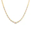 Haus Of Brilliance 14k Yellow Gold 4/5 Cttw Diamond Cluster And Bar Set Link 3.5 Mm Chain Necklace In Yellow