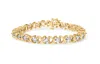 Haus Of Brilliance 14k Yellow Gold 5.00 Cttw Round-cut Diamond X-link 7.5" Bracelet In Yellow