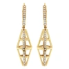 Haus Of Brilliance 14k Yellow Gold 5/8 Cttw Diamond Geometrical Pillar Drop And Dangle Earrings (g-h In Gold