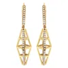 Haus Of Brilliance 14k Yellow Gold 5/8 Cttw Diamond Geometrical Pillar Drop And Dangle Earrings (g-h In Yellow