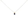 Haus Of Brilliance 14k Yellow Gold 5x5 Mm Heart Shaped Blue Sapphire Solitaire Pendant Necklace In Gold