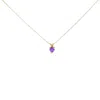 Haus Of Brilliance 14k Yellow Gold 5x5 Mm Heart Shaped Purple Amethyst Solitaire Pendant Necklace In Yellow