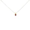 Haus Of Brilliance 14k Yellow Gold 5x5 Mm Heart Shaped Red Garnet Solitaire Pendant Necklace In Yellow