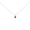 Haus Of Brilliance 14k Yellow Gold 6x4mm Oval Shaped Blue Sapphire Solitaire Pendant Necklace In Gold