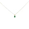 Haus Of Brilliance 14k Yellow Gold 6x4mm Oval Shaped Green Emerald Solitaire Pendant Necklace In Gold