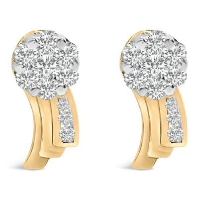 Haus Of Brilliance 14k Yellow Gold 7/8 Cttw Round Cut Diamond Earrings