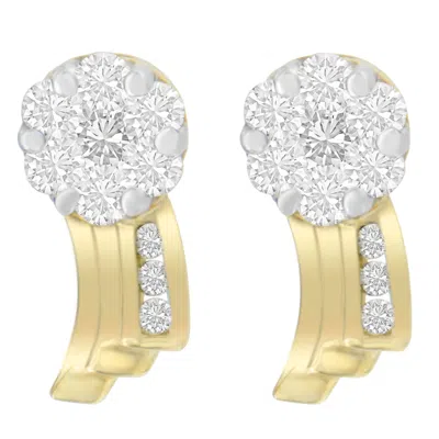 Haus Of Brilliance 14k Yellow Gold 7/8 Cttw Round Cut Diamond Earrings