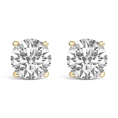 Haus Of Brilliance 14k Yellow Gold 9.00 Cttw Lab Grown Diamond Solitaire Stud Earrings In White
