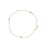 Haus Of Brilliance 14k Yellow Gold Alternating Red Ruby And White Diamond Bezel Station Chain Bracel