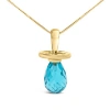 Haus Of Brilliance 14k Yellow Gold And Blue Quartz Pacifier Pendant Necklace In Gold