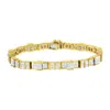 Haus Of Brilliance 14k Yellow Gold Baguette And Princess-cut Diamond Bracelet In Yellow