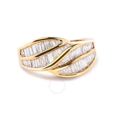 Haus Of Brilliance 14k Yellow Gold Channel Set 1 1/3 Cttw Diamond Swirl And Weave Ring Band (h-i Col