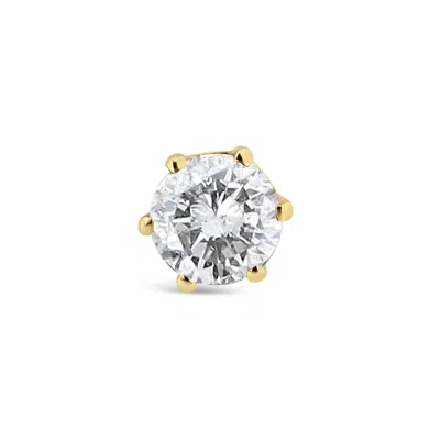 Haus Of Brilliance 14k Yellow Gold Diamond Solitaire 6-prong Single Solitaire Stud Earring