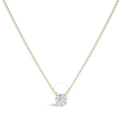 Haus Of Brilliance 14k Yellow Gold Floating 1/2 Cttw Lab Grown Diamond Solitaire Pendant Necklace -