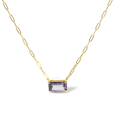 Haus Of Brilliance 14k Yellow Gold Natural 2 7/8 Cttw Pixel Cut Emerald Bicolor Tanzanite Pendant Ne