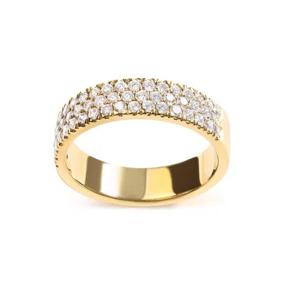 Haus Of Brilliance 14k Yellow Gold Pave Set 3/4 Cttw Multi Row Diamond Band Ring