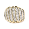 Haus Of Brilliance 14k Yellow Gold Plated .925 Sterling Silver 2.00 Cttw Diamond Multi Row Band Ring In Yellow